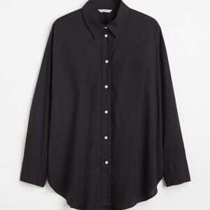 4X H&M Black oxford with white buttons